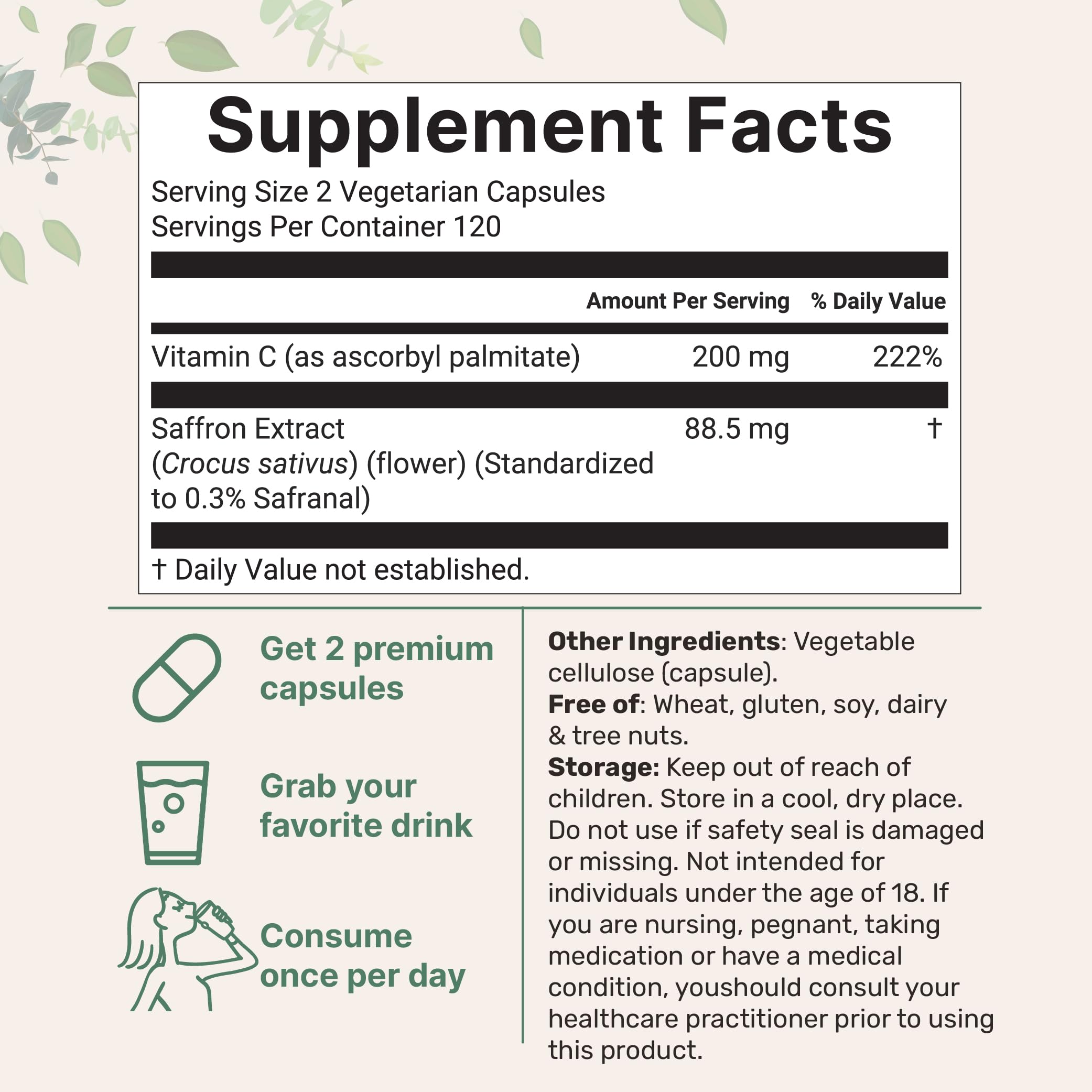 Gelules Micro Ingredients Pure Saffron Extract, absorption ciblée et facilité d'utilisation
