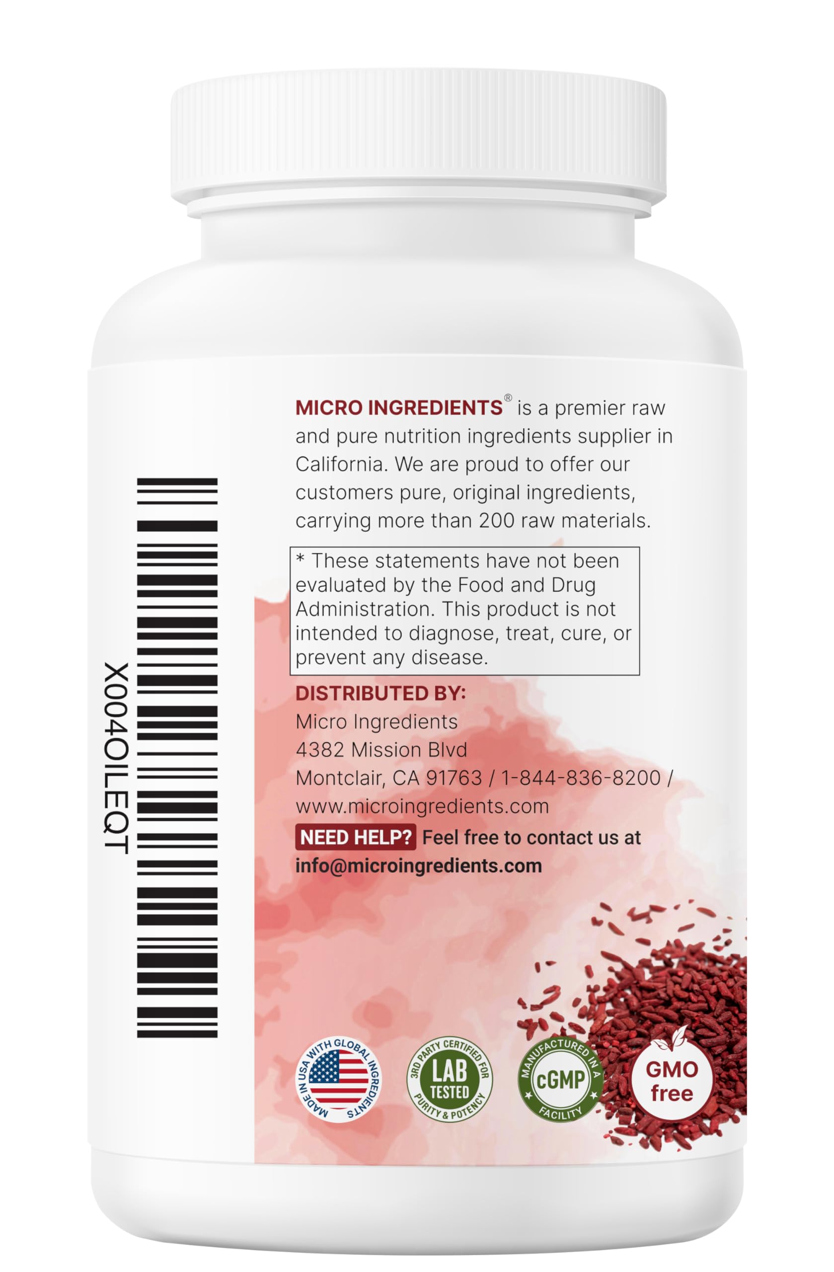 Bouteille Micro Ingredients sur fond neutre, promesse de bien-être cardiaque.