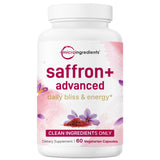 Micro Ingredients Saffron+ dans une bouteille, facile à intégrer à votre routine quotidienne.