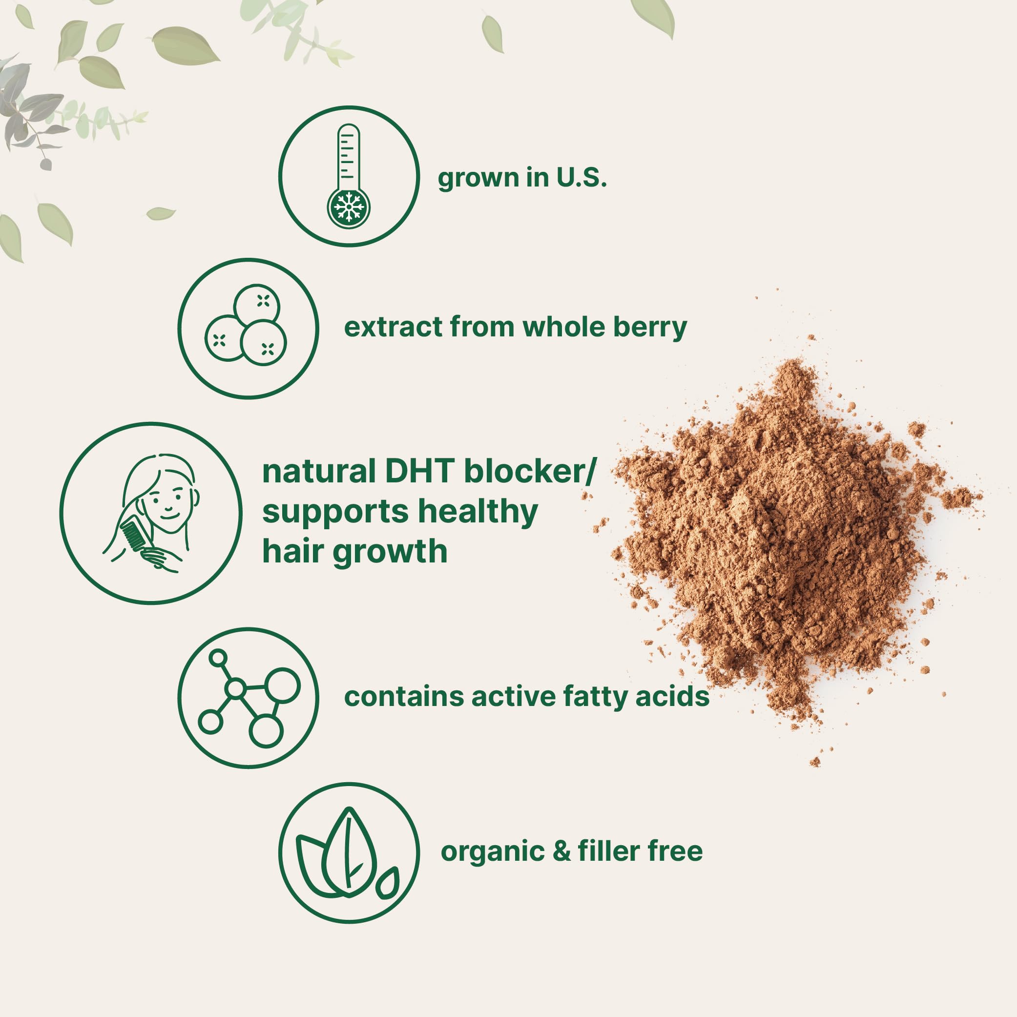 Micro Ingredients Saw Palmetto poudre fine bio - texture légère pour mélanges rapides