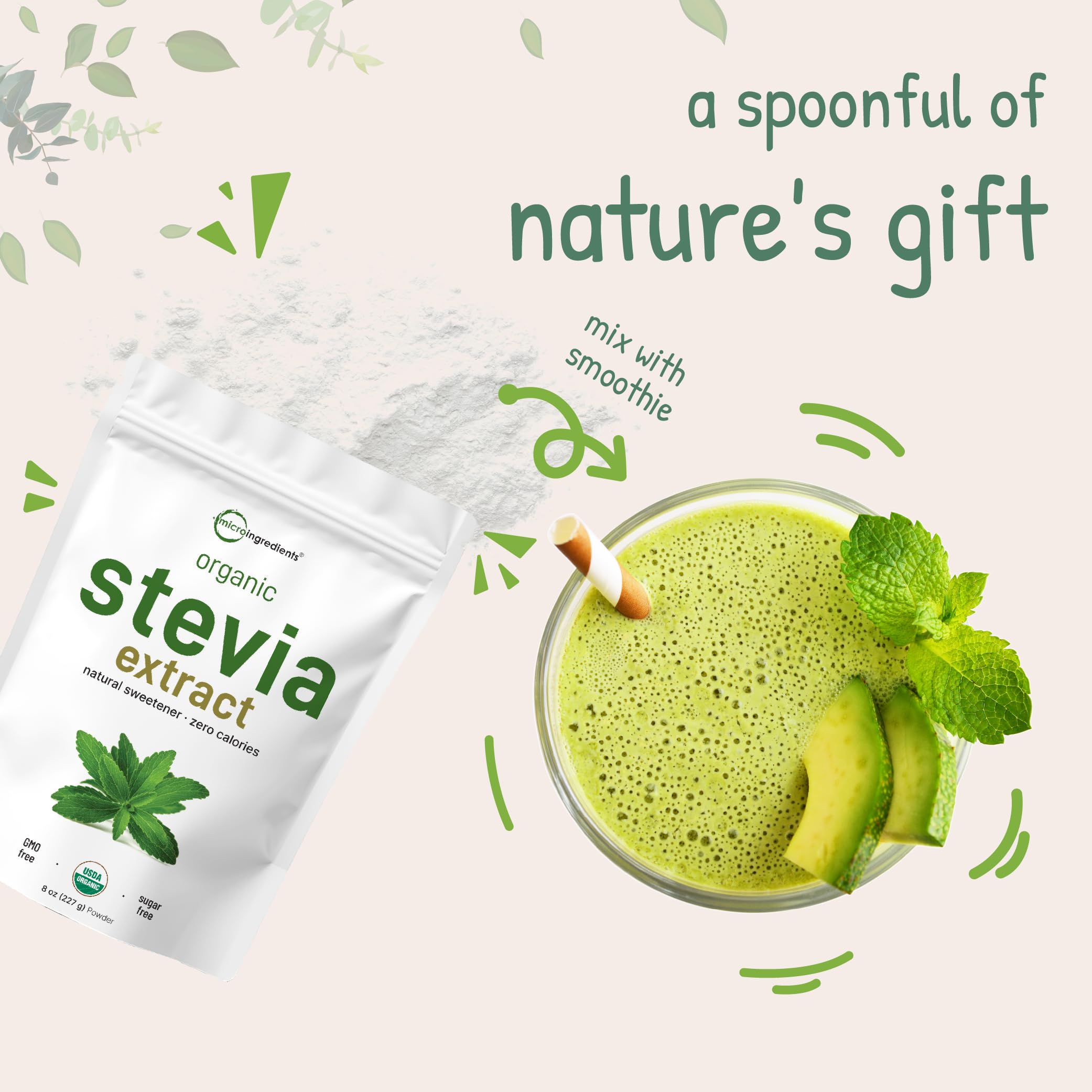 Micro Ingredients Stevia Poudre se dissout rapidement dans les boissons