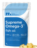 Micro Ingredients Supreme Omega-3: bouteille de 60 gélules pour le cœur et le cerveau.