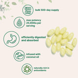 Micro Ingredients Vitamine A, gélules compactes, soutien possible pour la vision.