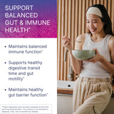 Etiquette HU58 Microbiome Labs, indications et dosage visibles.