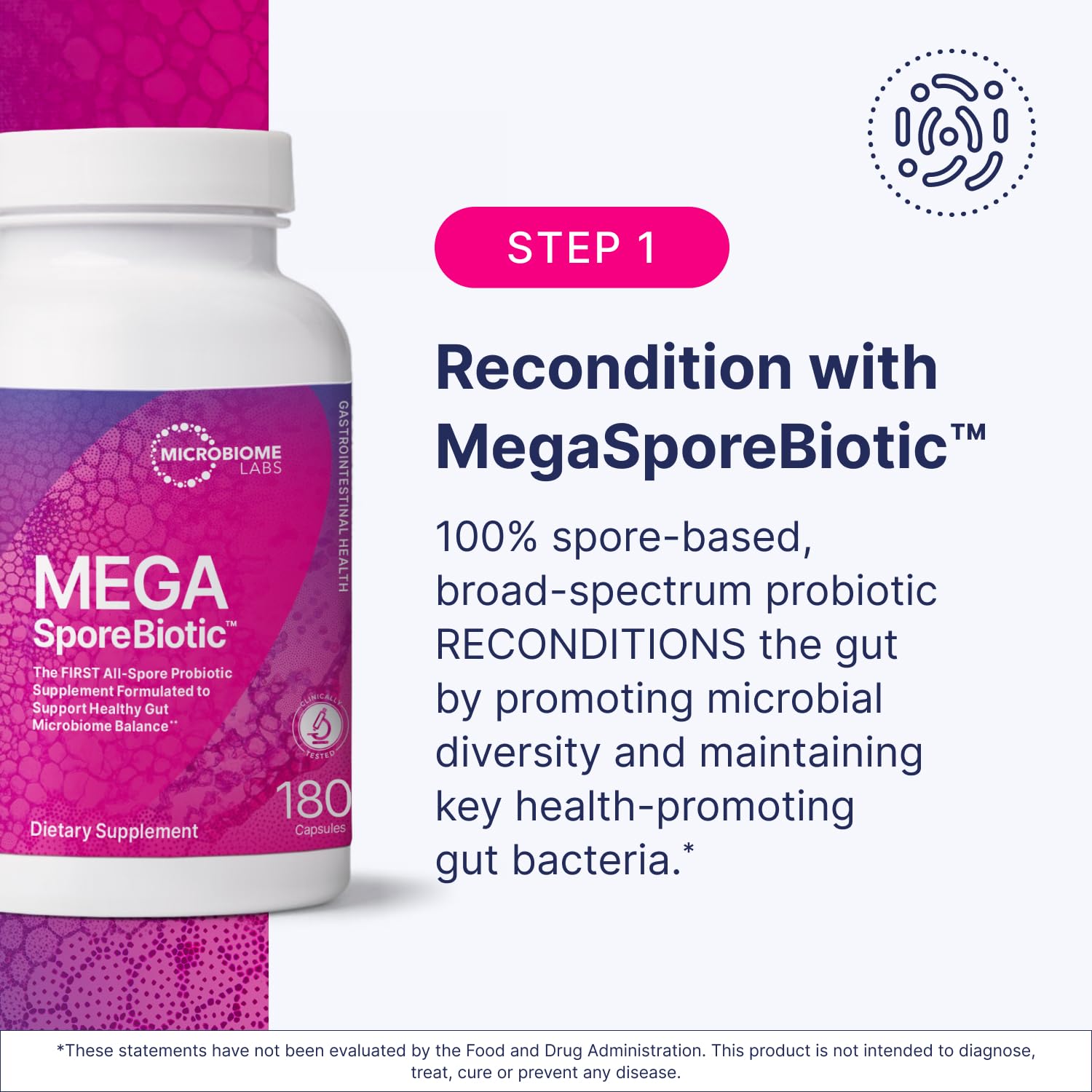 Microbiome Labs MegaMucosa poudre soutenant la muqueuse intestinale.