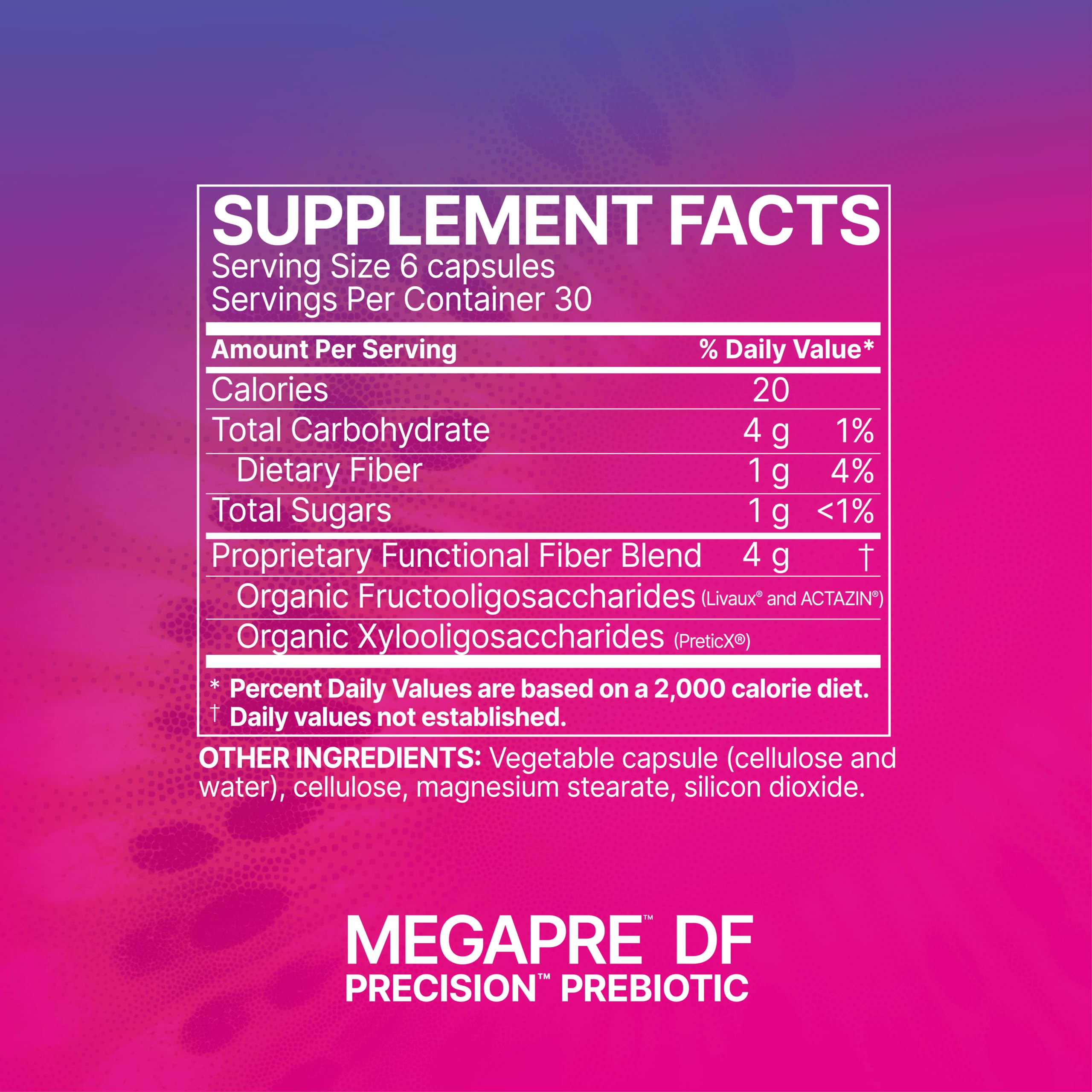 MegPre DF — flore clé visée dans la formule prébiotique.