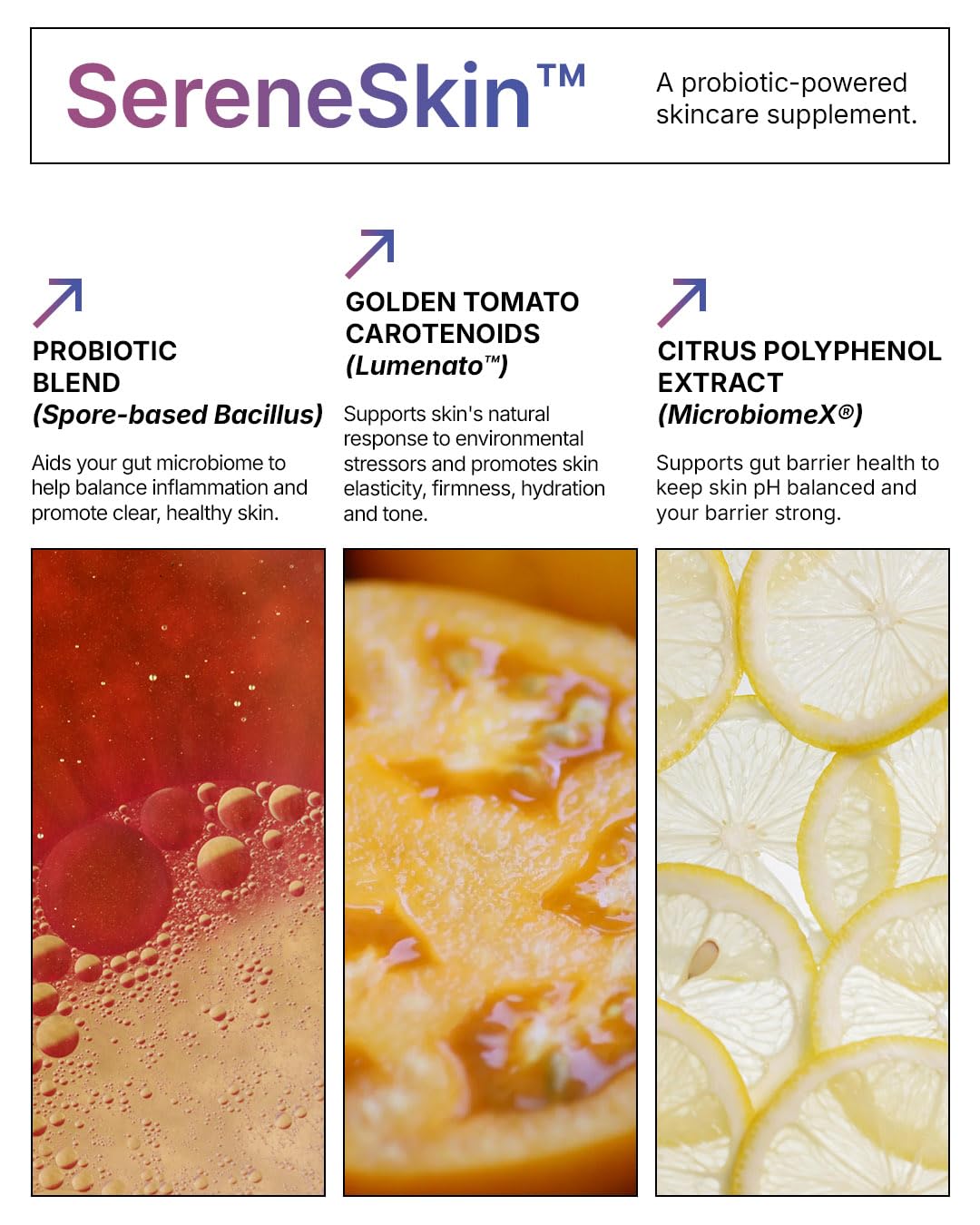 SereneSkin Microbiome Labs — gelules avec vitamine K2 MK7 pour la peau