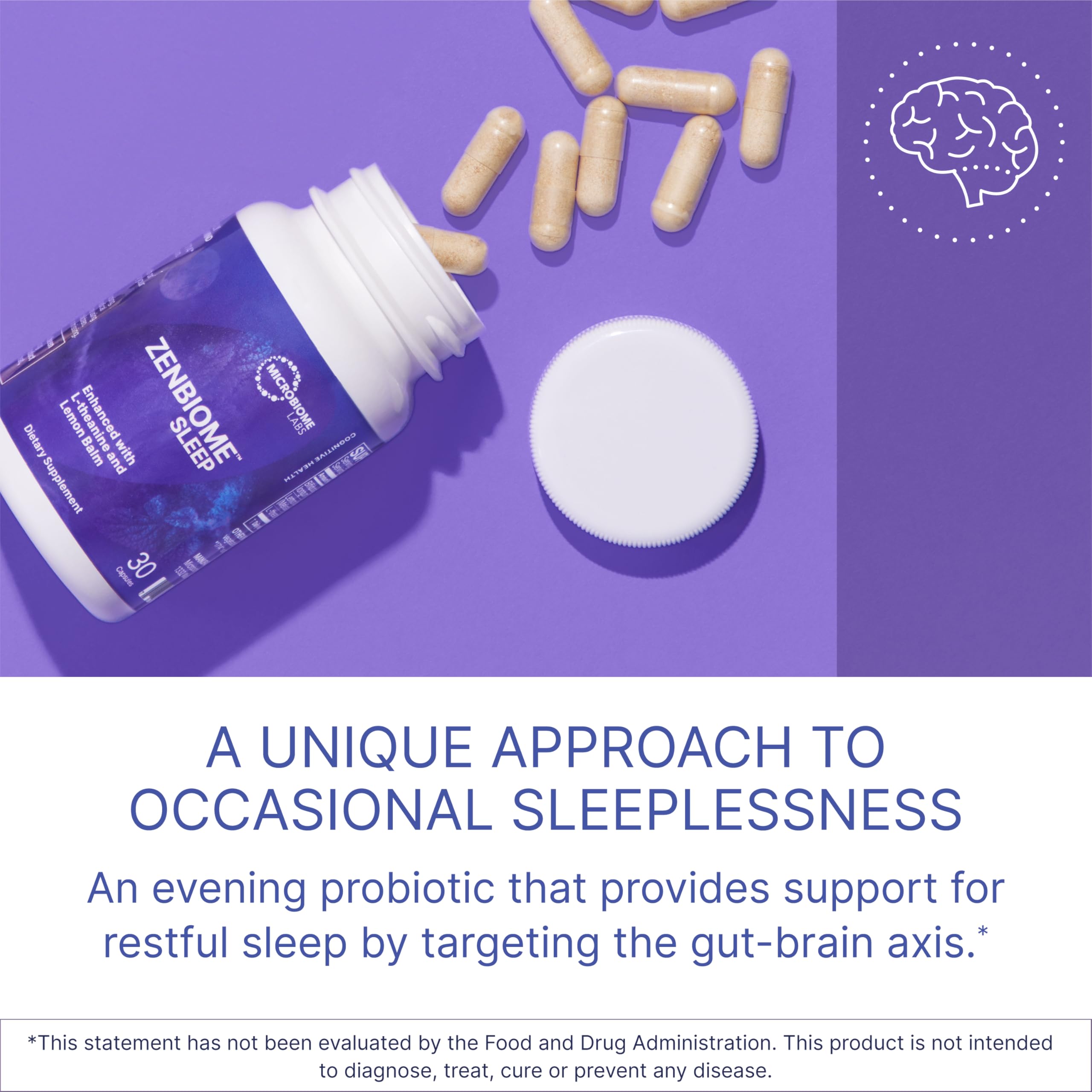 Zenbiome Sommeil capsules – format pratique à prendre le soir.