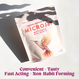 Microjoy Motivate gommes maca, énergie durable avant l’entraînement.