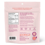 Microjoy Motivate emballage végan sans gluten, emballage écoresponsable et pratique.