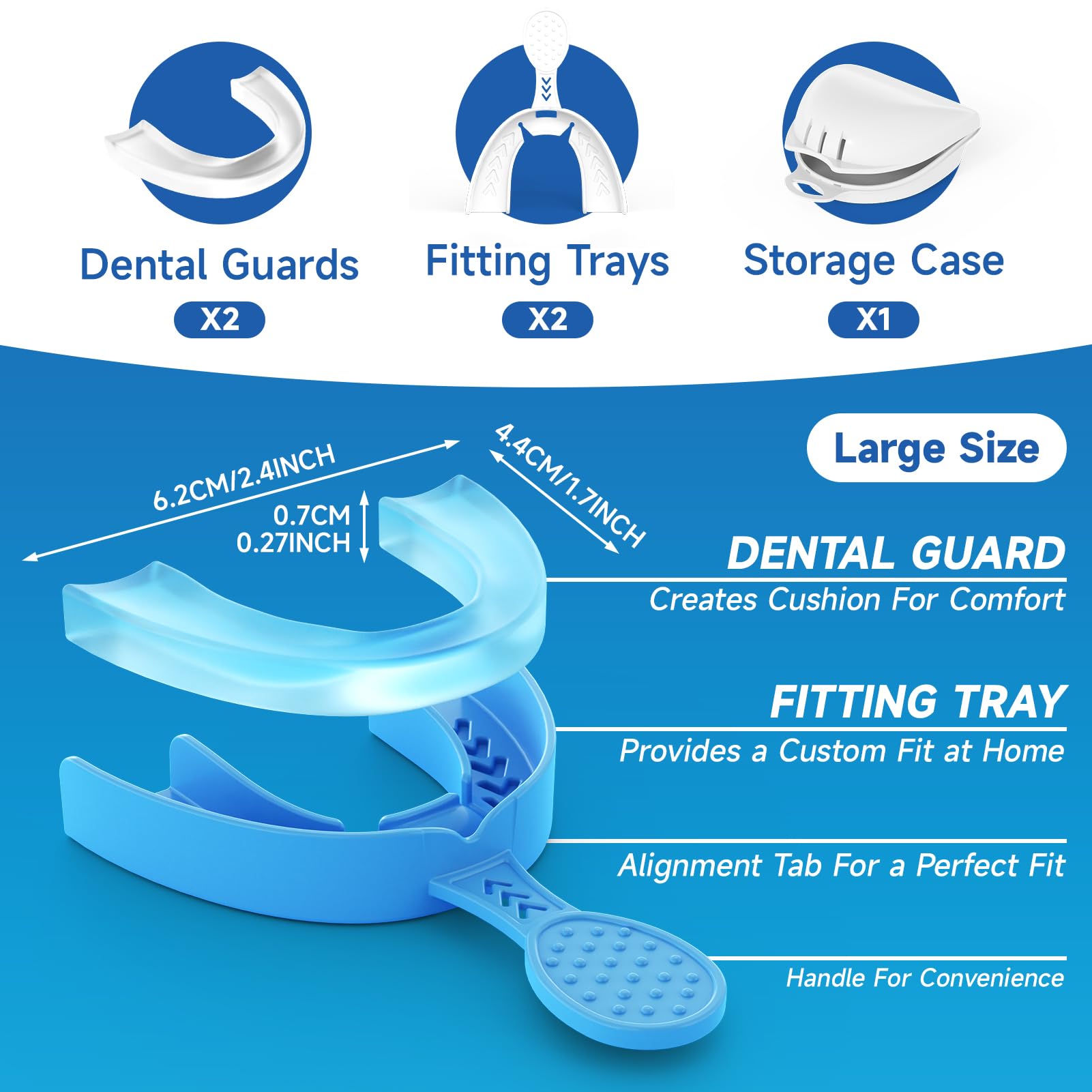 Étui de moulage inclus pour ajuster facilement votre Garde-dents Mictaning.