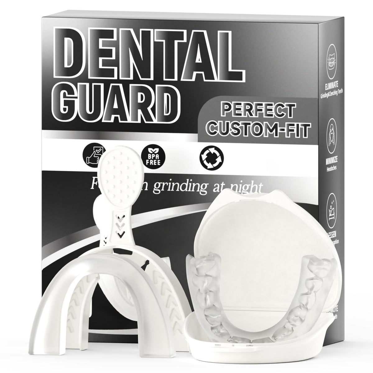 Mictaning protége-dents nocturne ensemble 4-pack pour des nuits calmes.