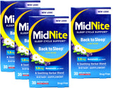 MidNite Sleep Cycle Support – boîte 4 paquets pour une utilisation pratique au lit.