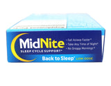 MidNite Sleep Cycle Support – emballage compact facilitant le transport et l’emport.