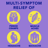 Caplets Midol portable dans un format compact.