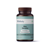 Miduty Palak Notes Blue Spirulina: bouteille pratique pour une prise quotidienne.