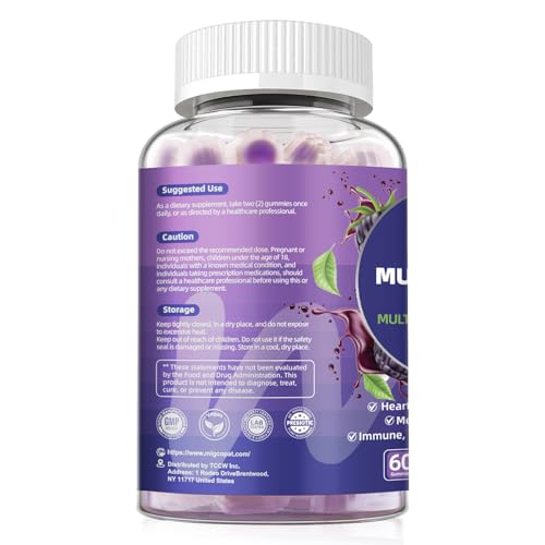 Migcopat Multivitamines Homme, flacon de 60 gommes pour 30 jours d’utilisation.