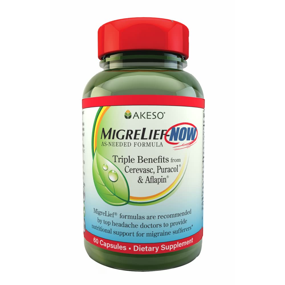 MigreLief-NOW : bouteille d'action rapide prête pour un soulagement possible des migraines.