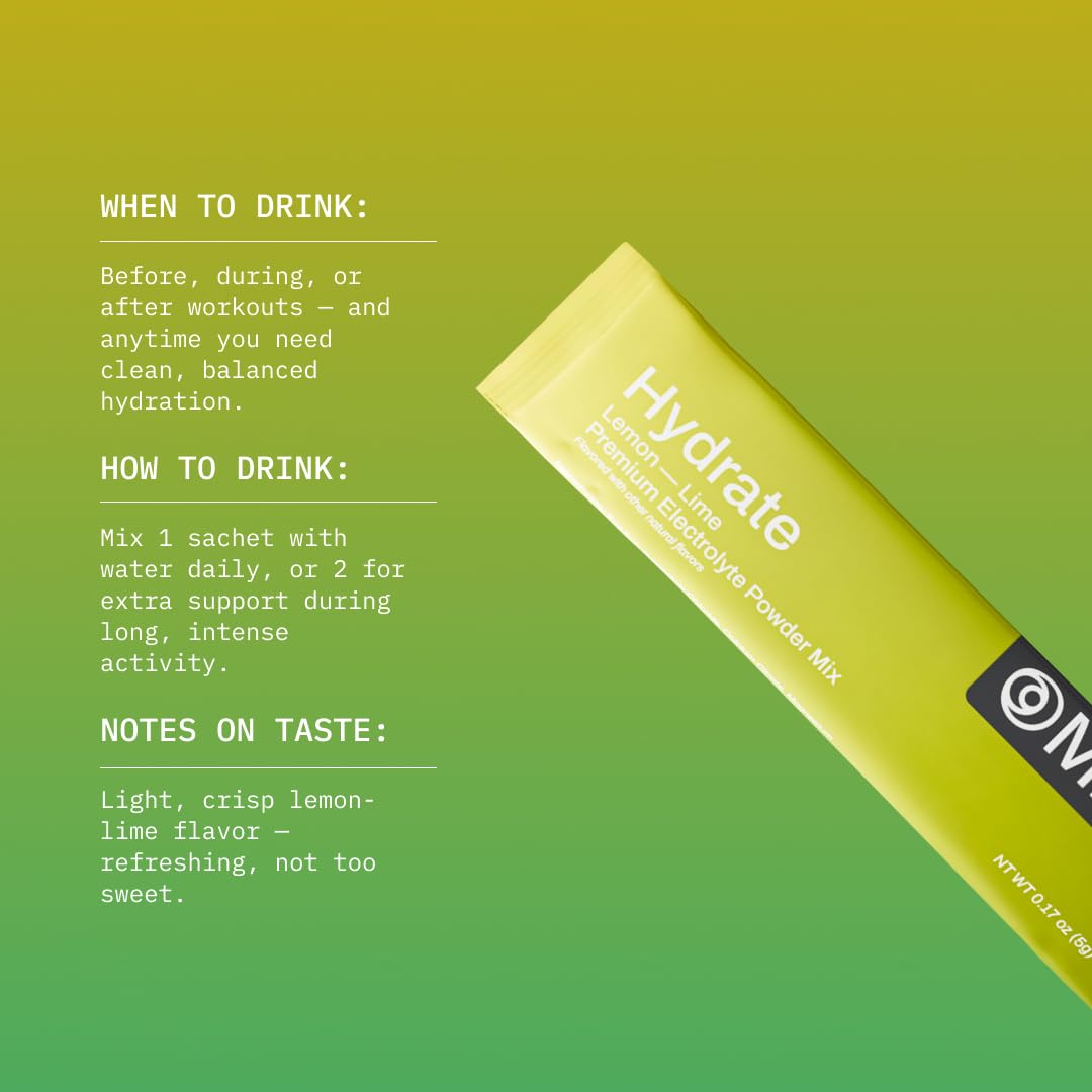 Mikra Hydrate, verre coloré, saveur citron-lime rafraîchissante.