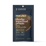 Sachets voyage Mikuna Chocho cacao, pratique pour rester protéiné en déplacement