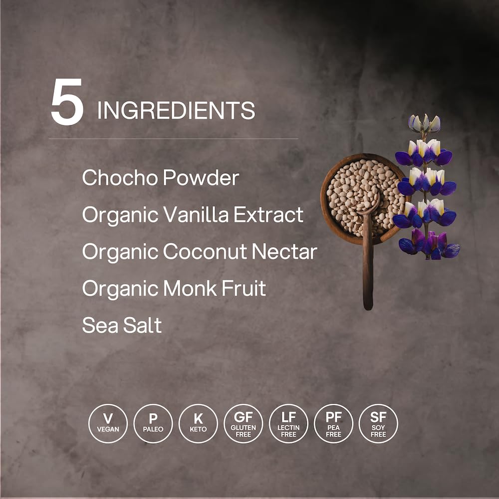 Étiquette nutrition Mikuna Chocho Protéine vanille pour comparer les valeurs.