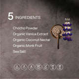 Étiquette nutrition Mikuna Chocho Protéine vanille pour comparer les valeurs.