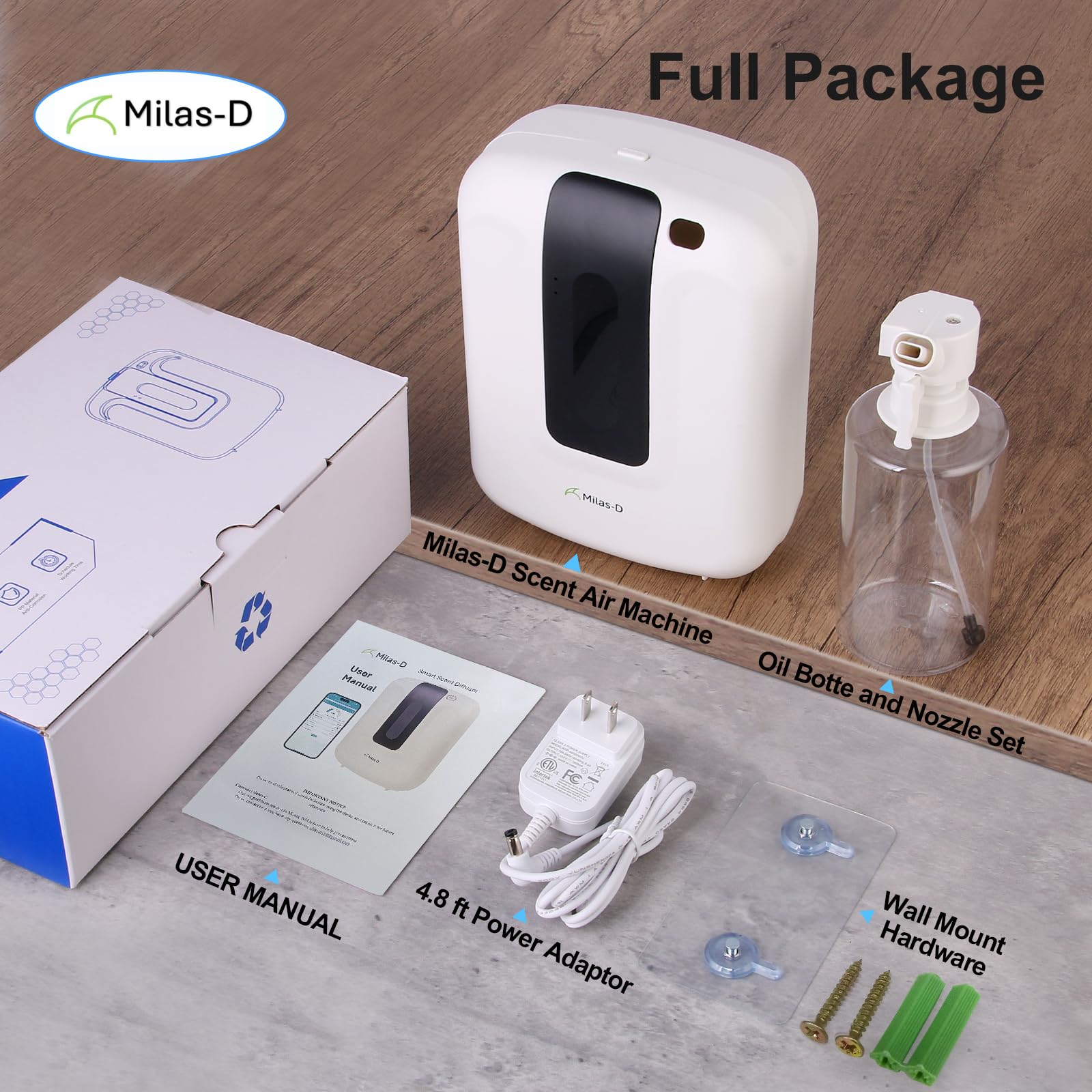 Milas-D au design moderne s’intègre facilement sur table ou mur.