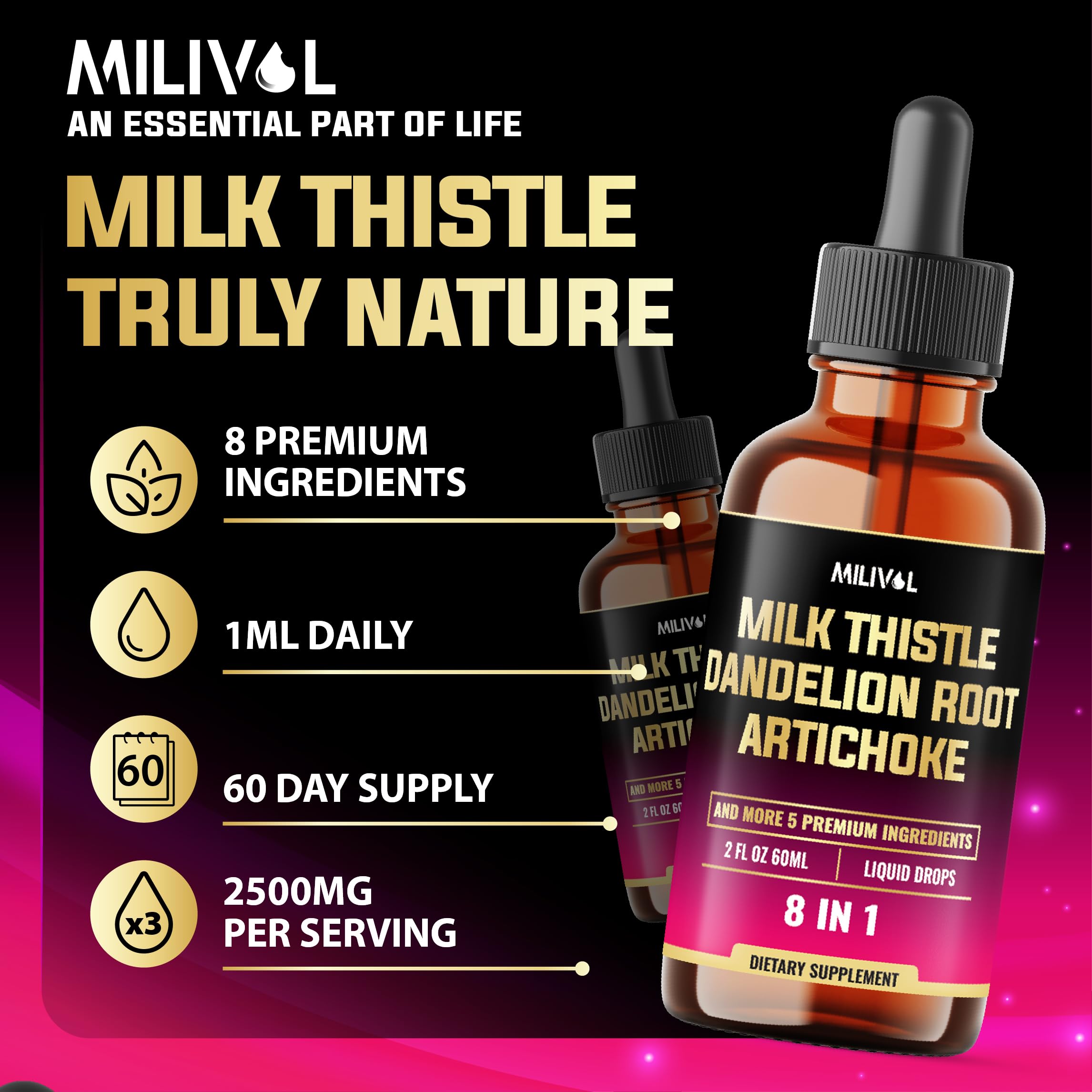 Milivol emballage-non-ogm, produit testé par des tiers pour la pureté.