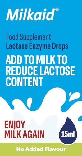 Etiquette Milkaid, produit naturel pour mieux digérer le lactose.