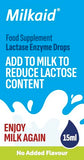 Etiquette Milkaid, produit naturel pour mieux digérer le lactose.
