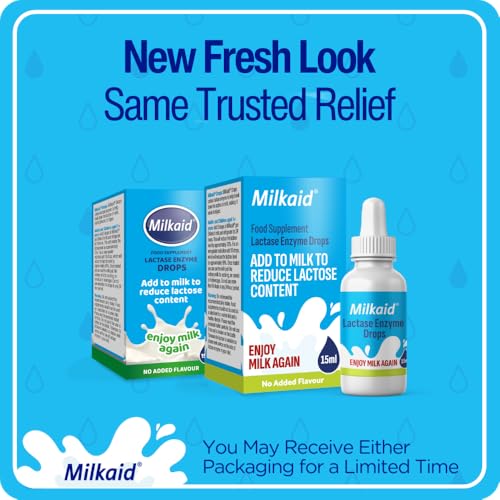 Milkaid doseur gouttes montrant le dosage précis pour le lait.