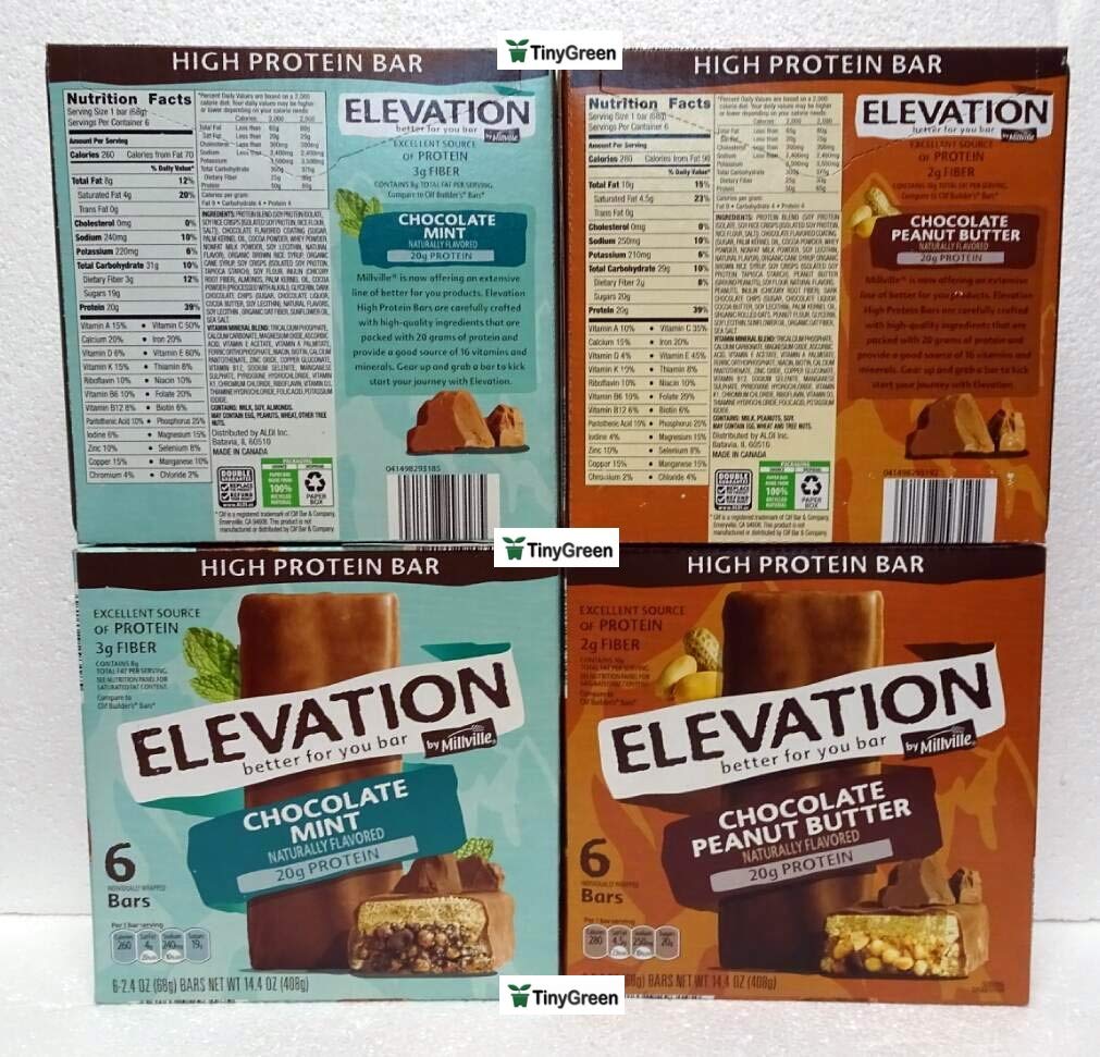 Barre Millville Elevation Chocolat Beurre-d-arachide, collation protéinée idéale après l'entraînement.