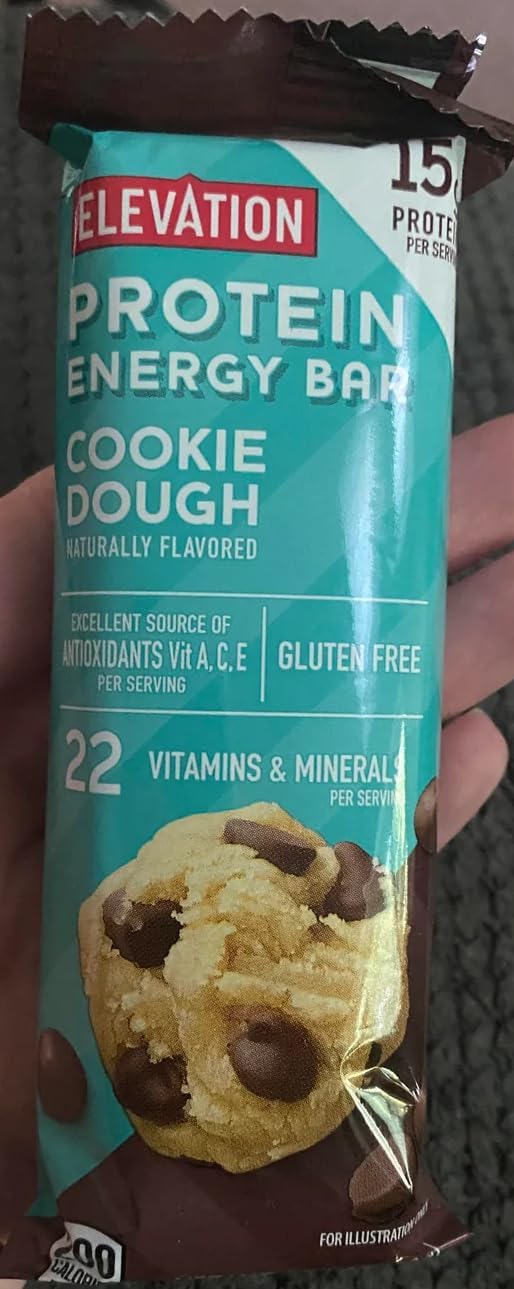 Millville Elevation barre protéinée pâte à cookies fiche nutritionnelle claire.