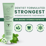 MILTODENT pâte micro-hydroxyapatite sans nano-particules pour sécurité et efficacité