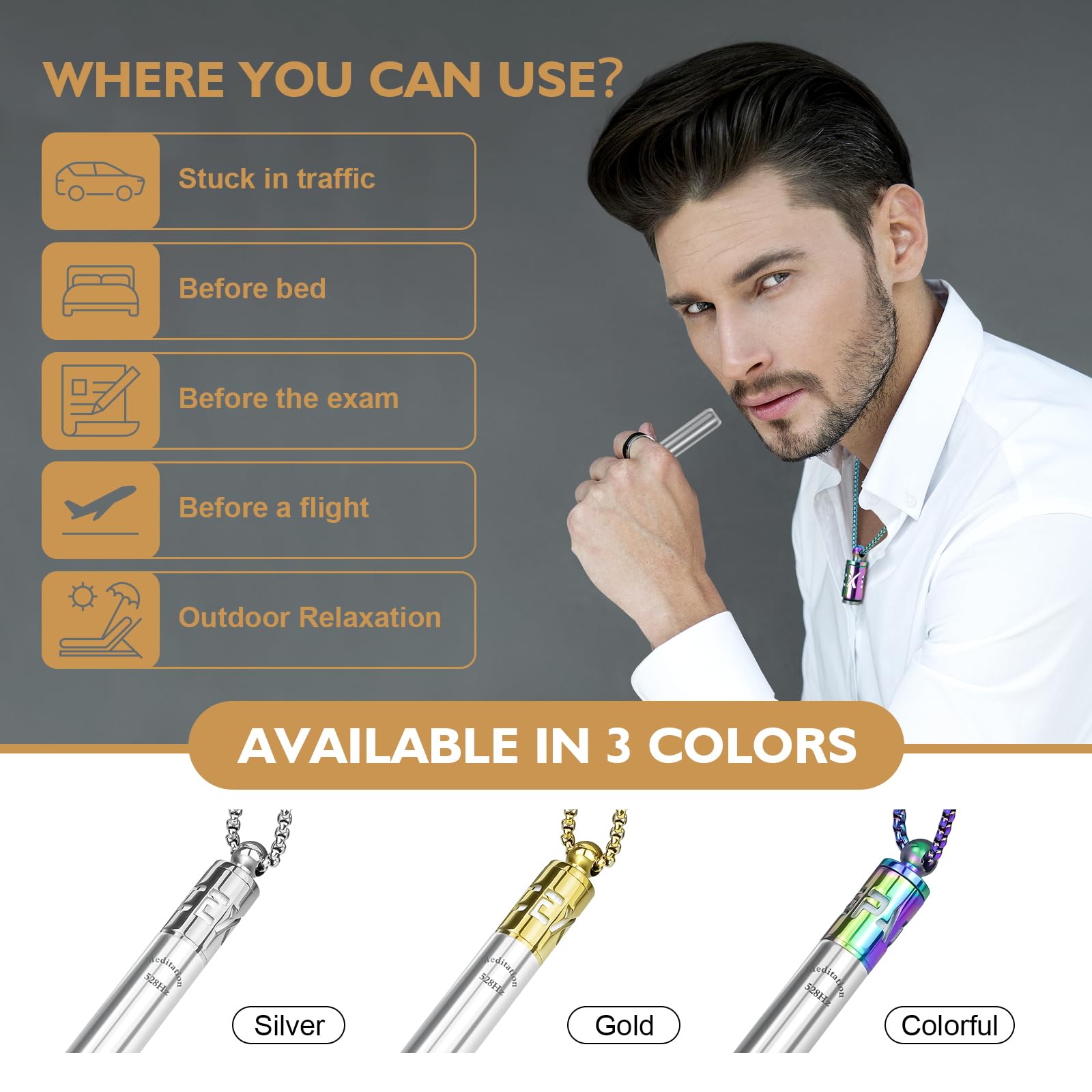 Milumber collier design coloré alliant style et sérénité.