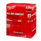 Bouchons Milwaukee, paires emballées individuellement, praticité et distribution sur le site.