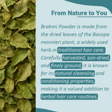 Minature Brahmi poudre organique fine — texture légère pour mélanges capillaires DIY.