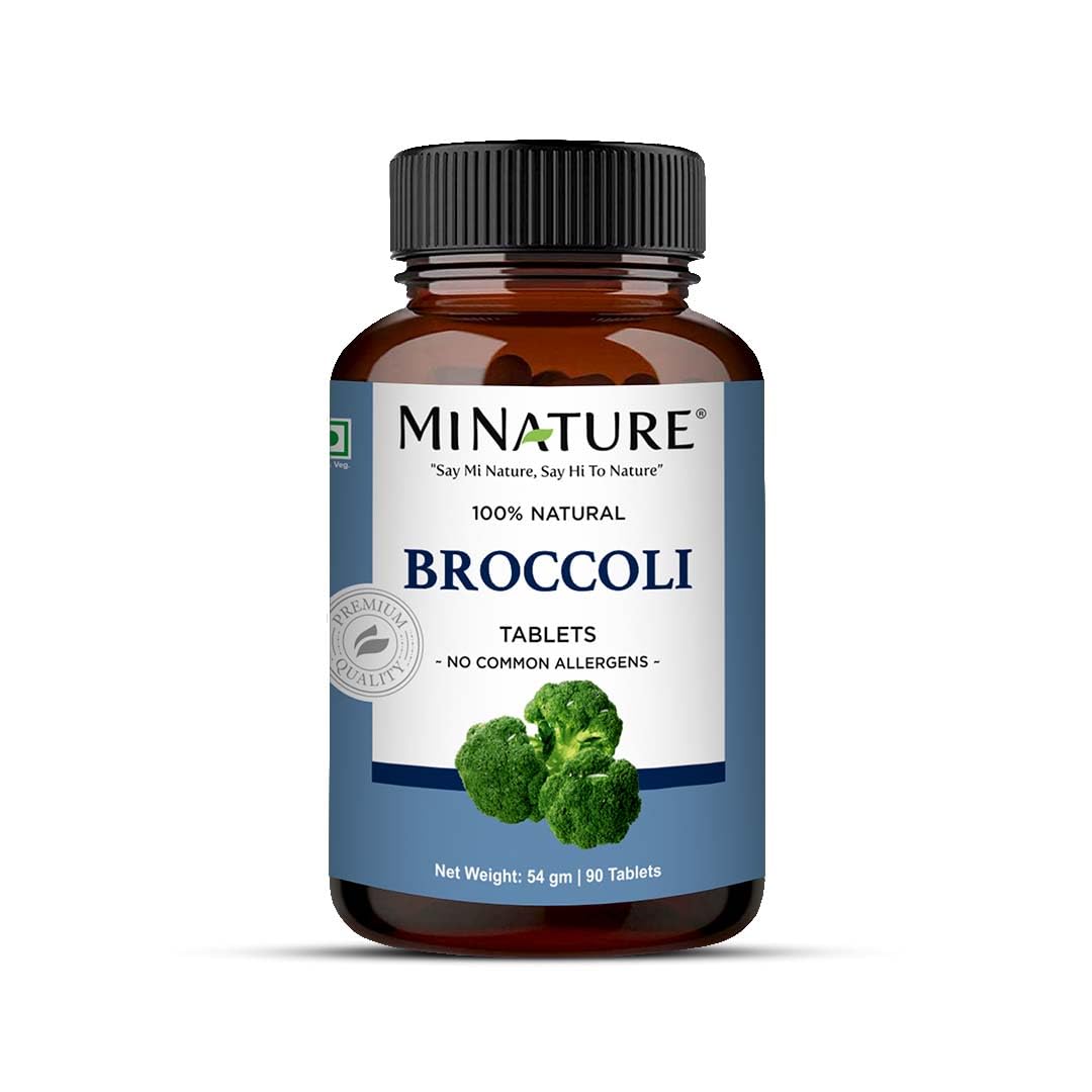 Minature tablettes de brocoli, 1000 mg, énergie et bien-être durable.