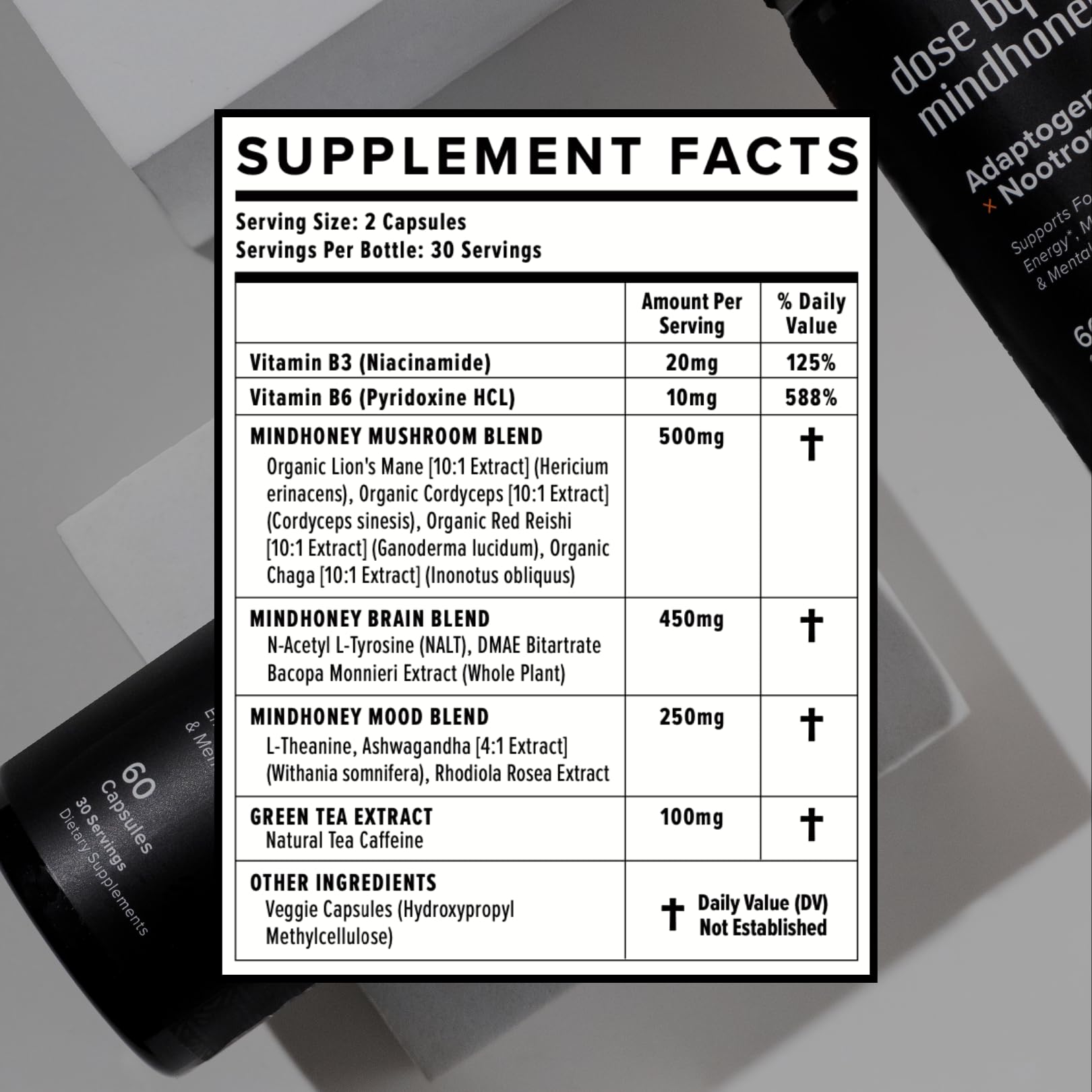 MINDHONEY DOSE : extrait Reishi favorisant le bien-être mental.