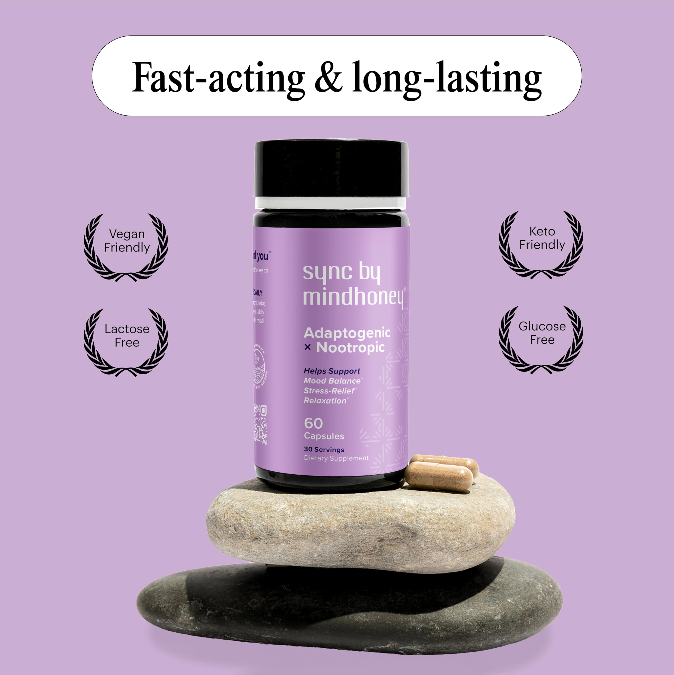Mindhoney Sync: vitamines D3 et B pour énergie et métabolisme.