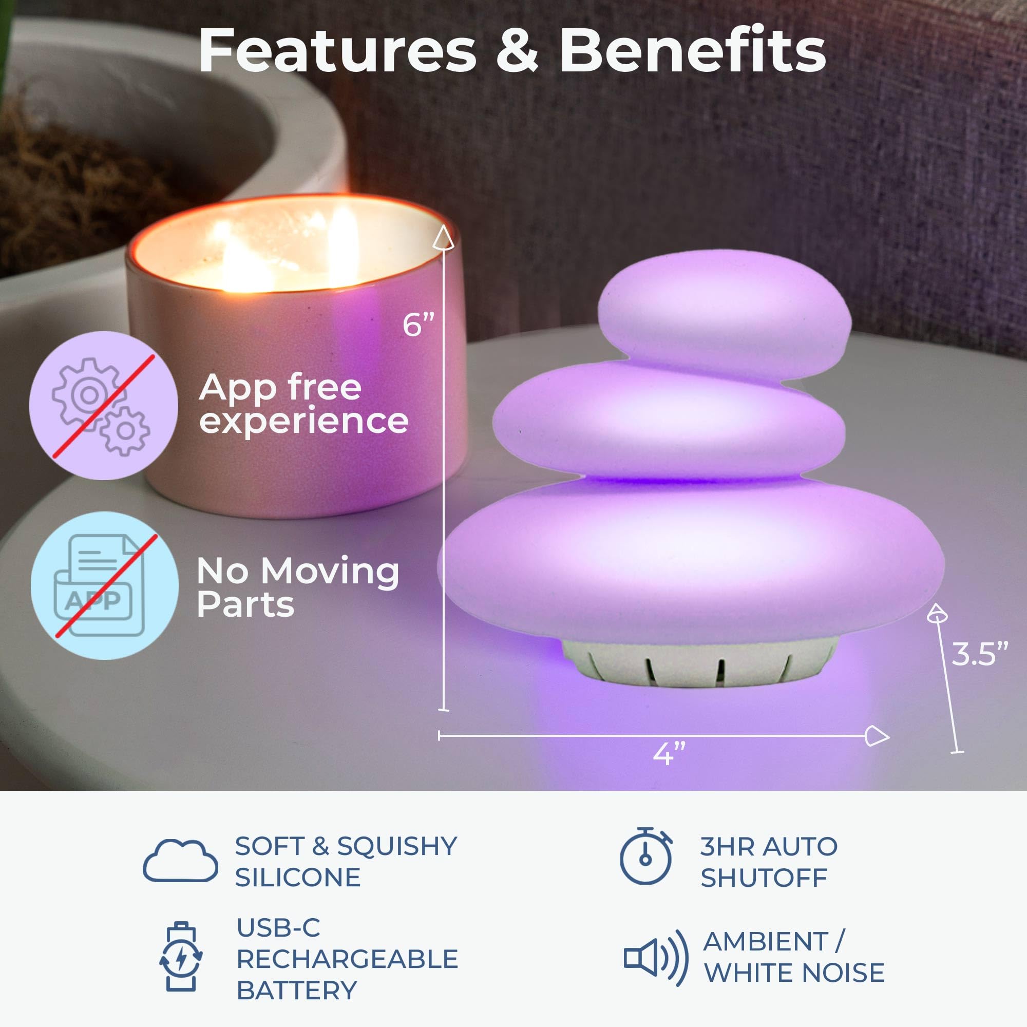 Mindsight Bouddha lumière réglable, ajuste rapidement l’ambiance pour calmer l’esprit.