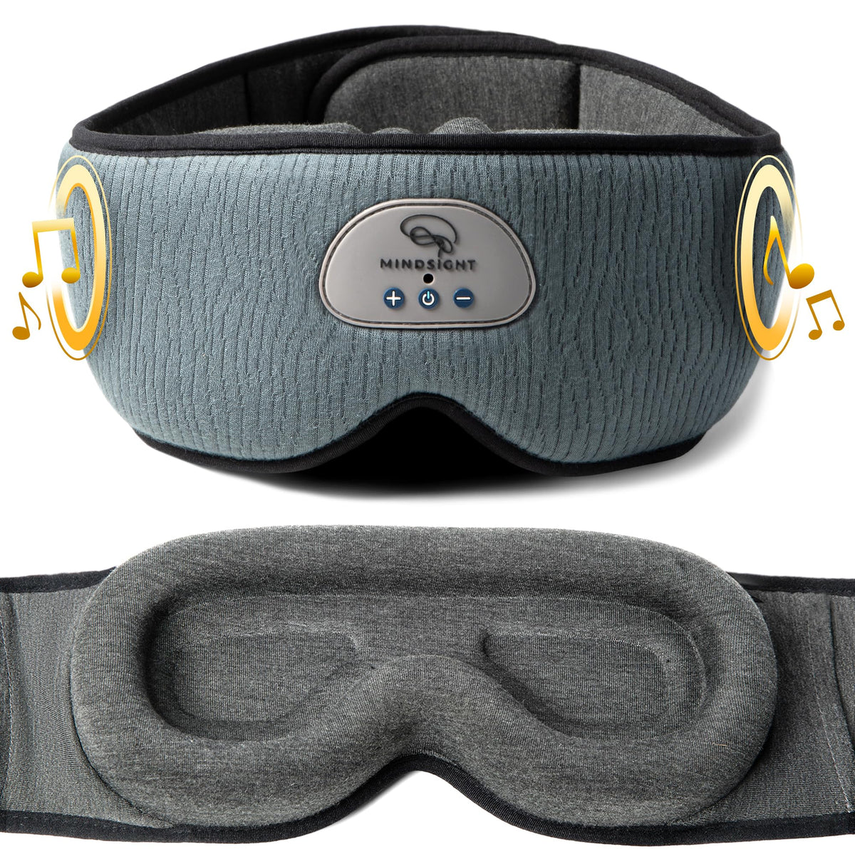 Mindsight DriftBand: masque noir avec occlusion complète pour des nuits plus calmes.