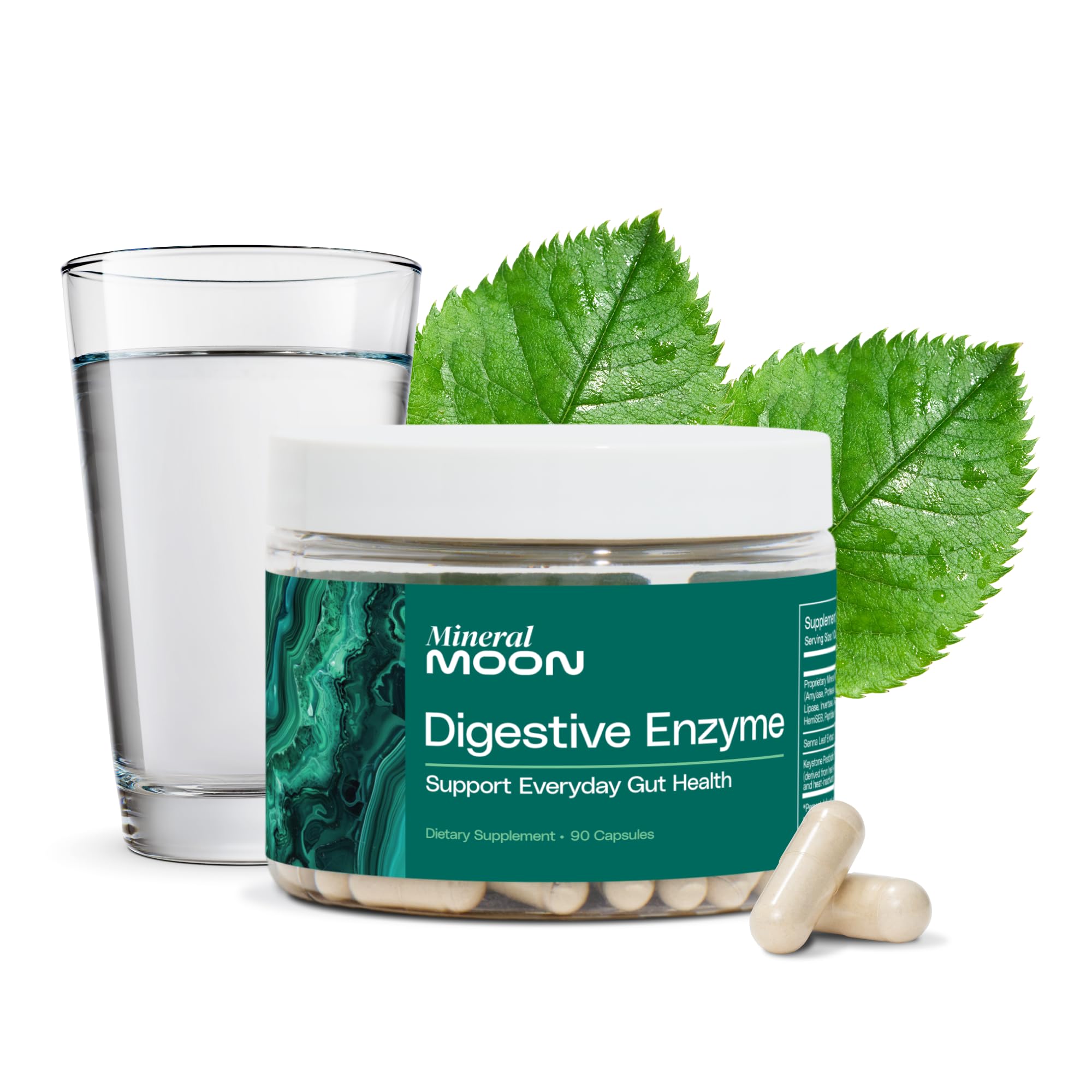 Mineral Moon Innerspace Flora - bouteille montrant le soutien digestif quotidien.