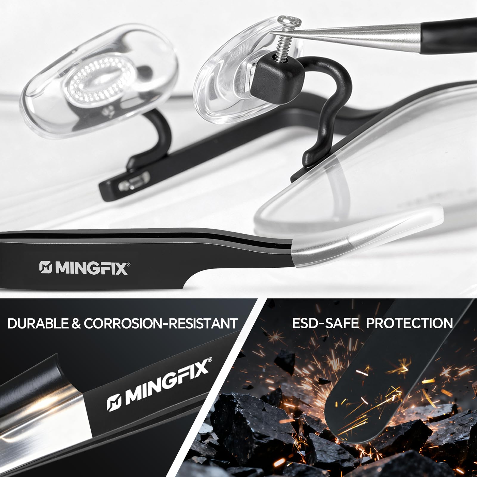 Pinces et tweezers Mingfix, prise précise des composants miniatures