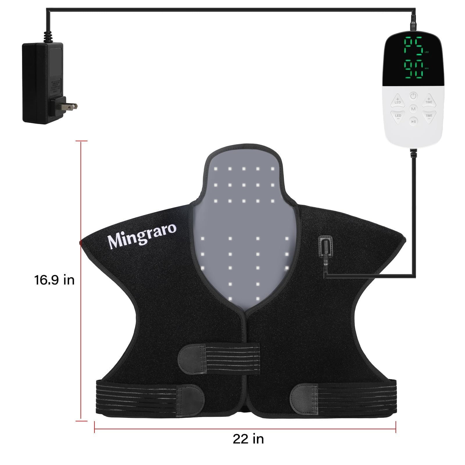 Design flexible Mingraro enveloppant les épaules et le dos pour plus de confort.