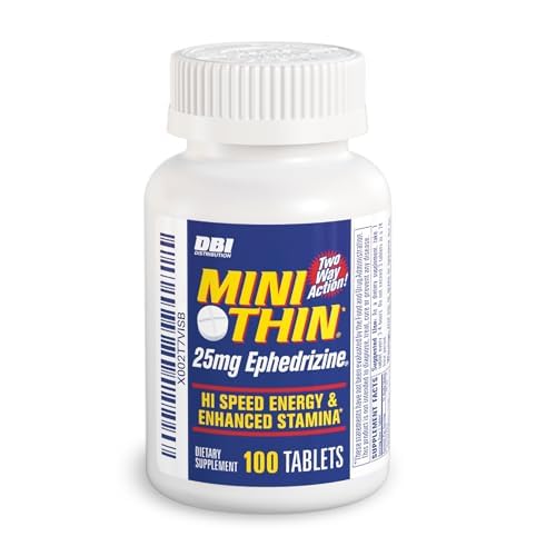 Boîte Mini Thin de 100 tablettes énergie, format compact.