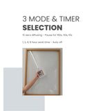 Minidiva diffuseur silencieux, fonctionnant sous 38 dB pour une ambiance calme.