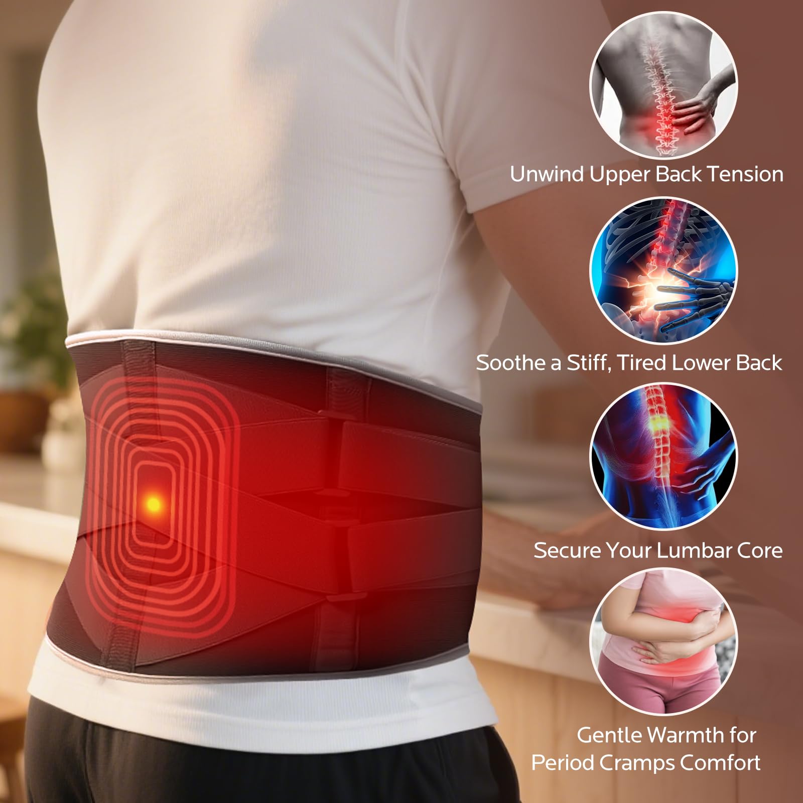 MineeCozee panneau de commande pour 6 chaleurs et 6 massages.