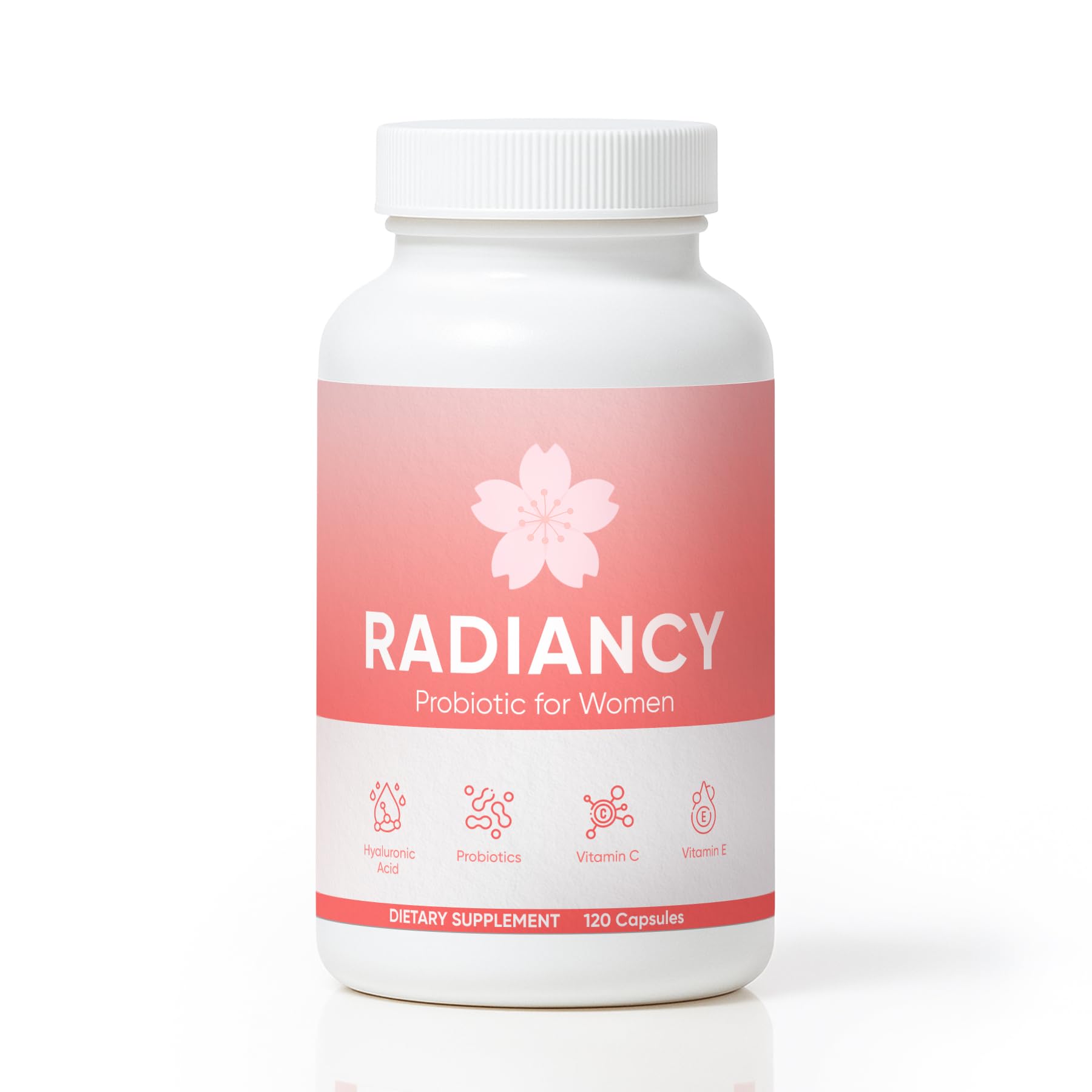 Minyang Radiancy – emballage du complément probiotiques pour le bien-etre intestinal et la confiance feminine.