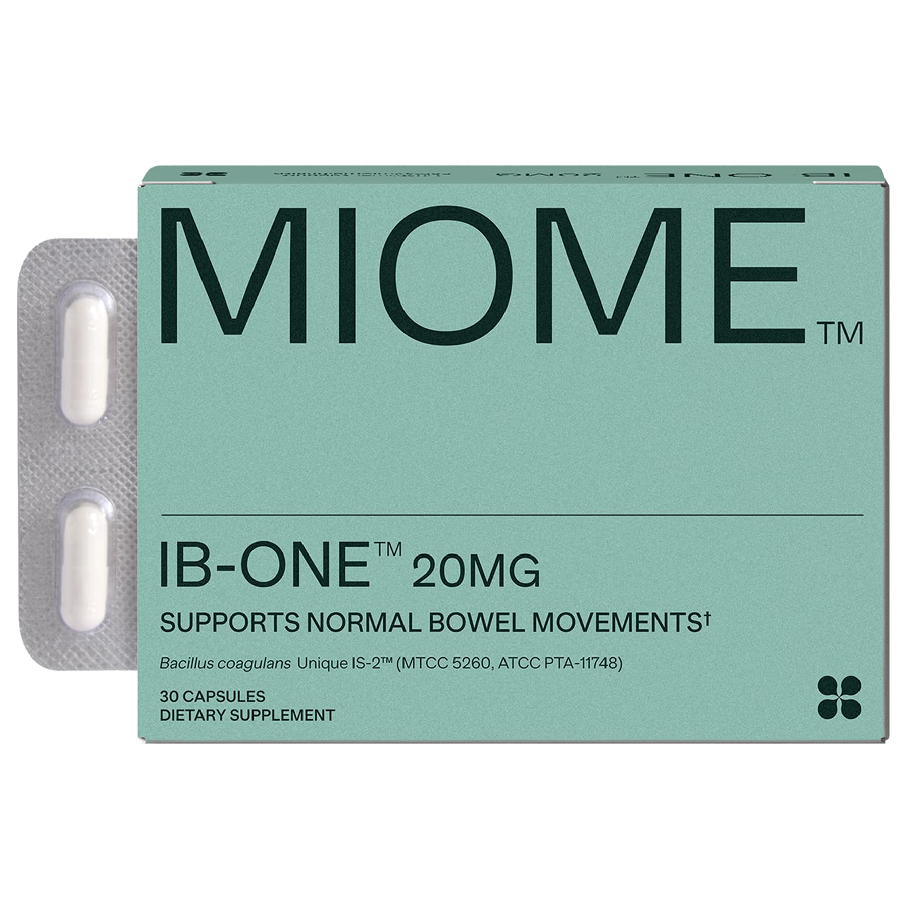 MIOME IB-ONE Probiotique: capsules faciles à prendre pour soutenir la régularité digestive au quotidien.